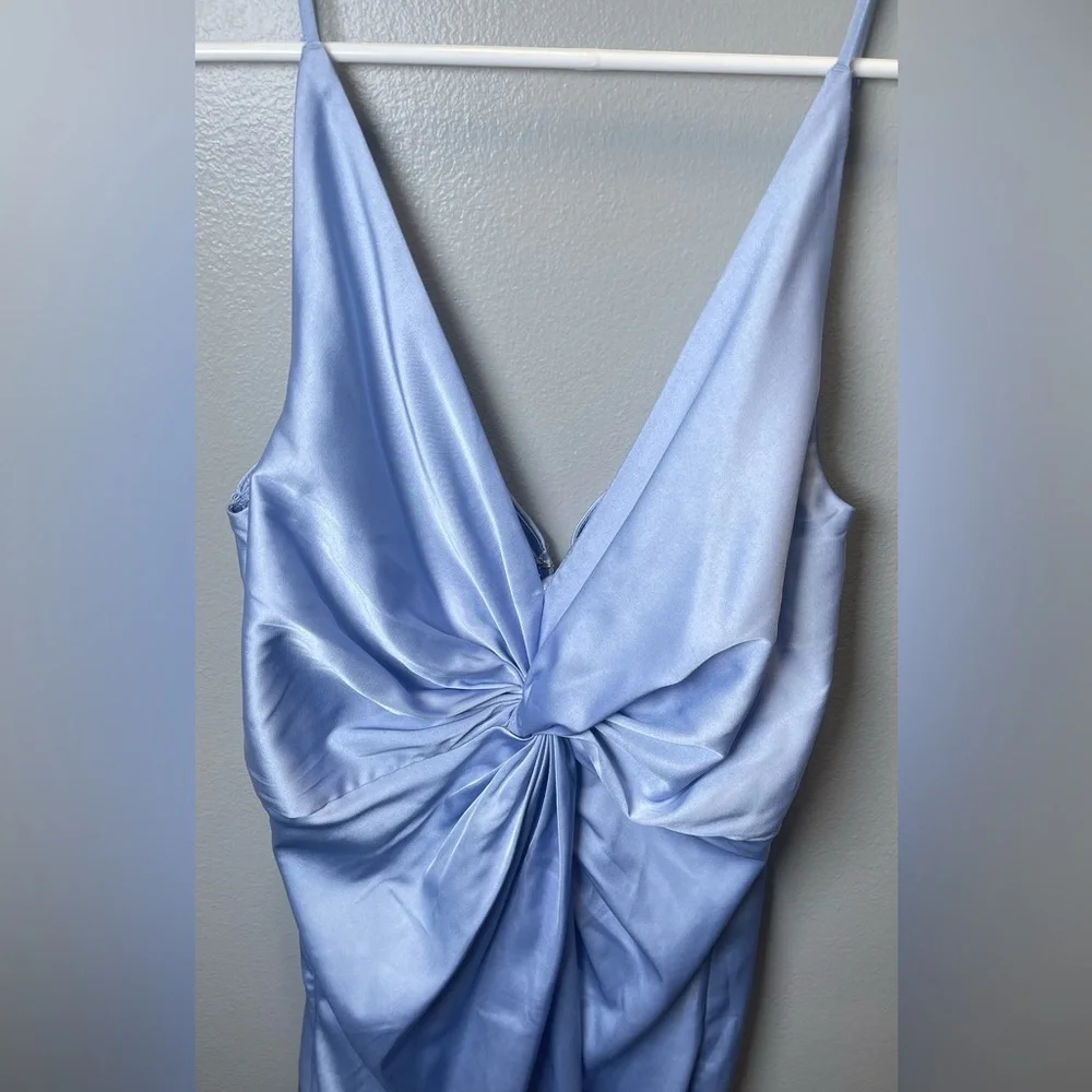 Abercrombie & Fitch Women’s‎ Draped Twist Front Maxi Dress Light Blue Size SP